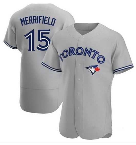 Mens Toronto Blue Jays #15 Whit Merrifield Nike Gray Road Flex Base Player Jersey Dzhi